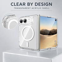 Étui de téléphone magnétique en acrylique haute transparence de 1,5 mm avec composants intégrés 2300 GS pour iPhone 18 Duo