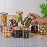 Ensemble de pots de conservation en verre borosilicate hermétiques pour usage domestique, 200 ml, 12 pièces, avec couvercle scellé