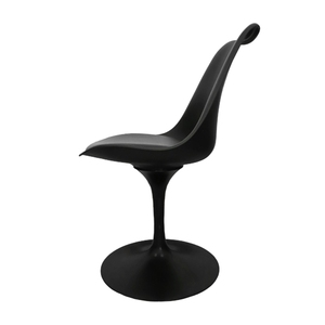 nordic italian black wholesale modern luxury plastic frame metal leg dining chair with tulip legs