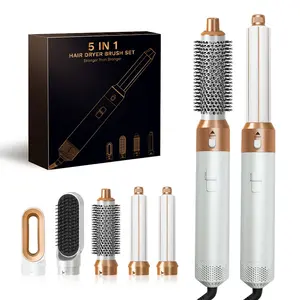 Verbesserte 5-in-1-Lockenwickler One Step Haartrockner Glättung bürste Volumizer Heißluft bürste Styler