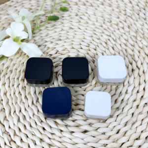 Frasco de concentrado de vidrio transparente Tapa a prueba de niños Contenedor de vidrio cuadrado Embalaje CR Logotipo personalizado - Product Image 1