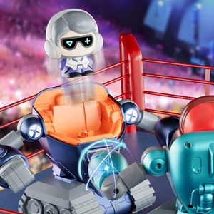 2.4G Kép Điều Khiển Từ Xa sparring Robot Đồ Chơi Nhiều RC Chiến Đấu Shakefist Đi Bộ Xoay Robot Với Bản Demo, Đèn Và Âm Nhạc - Product Image 4