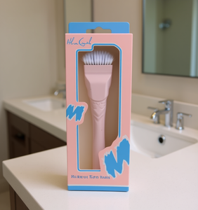 Brosse de massage du cuir chevelu Hlina Goude, coussin en nylon oblong, manche en plastique - Product Image 2