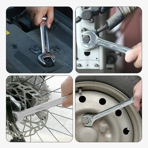 ชุดประแจปากตายอเนกประสงค์ 15 ชิ้น ประแจสองหัว พร้อมกระเป๋าผ้า  รับผลิตตามแบบ OEM  ขนาดเมตริก  โครเมียมสำหรับงานยานยนต์ - Product Image 5