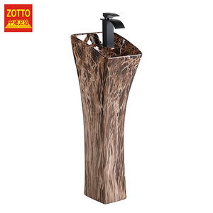 Lavabo à main autoportant <span class=keywords><strong>de</strong></span> couleur noire, lavabo élégant à la mode, lavabo <span class=keywords><strong>de</strong></span> <span class=keywords><strong>salle</strong></span> <span class=keywords><strong>de</strong></span> <span class=keywords><strong>bain</strong></span> à piédestal, <span class=keywords><strong>2022</strong></span> - Product Image 3