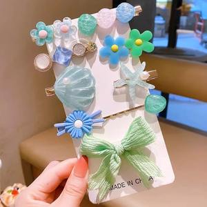 Bunte 9-teilige Metall-Haarspangen für Kinder, niedliche Cartoon-Party-Accessoires für Kleinkinder und Mädchen, trendig - Product Image 2