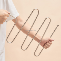 Cintre à vêtements et pantalons en acier inoxydable de Type S à 5 couches, en forme de S, peu encombrant, pour Jeans, écharpe