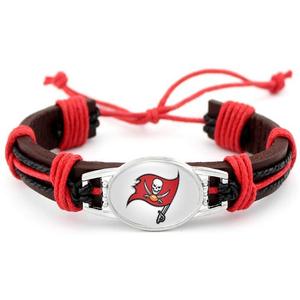 Groothandel San Francisco 49ers Echt Lederen Geweven Armband 32nfl Voetbalteam Souvenir Of Cadeau Voor Sportfans - Product Image 3