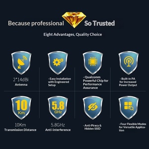 Comfast YF-WB-10FV2 Puente Inalámbrico para Exteriores de 10 km, 300 Mbps, 5.8G, <span class=keywords><strong>Qualcomm</strong></span> <span class=keywords><strong>Atheros</strong></span> AR9344, WiFi CPE AP POE/POE+, Base de Largo Alcance - Product Image 3