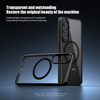 Étui de téléphone antichoc pour Samsung Galaxy S26 Ultra Étui transparent magnétique S26 Plus Anti-jaunissement Étui de téléphone portable hautement transparent