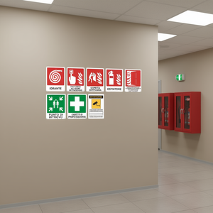 Panneau de signalisation de sécurité incendie et de secours 8 panneaux standard - Product Image 3