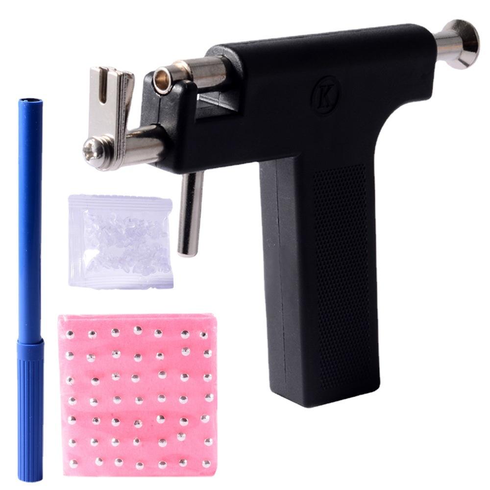 Pistola Piercing Professionale - Kit Completo Con 98 Borchie Per Orecchini E Naso - Facile E Sicuro