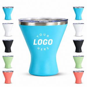 Verre à martini isotherme en acier inoxydable de 10 oz avec logo personnalisé pour piscine, plage, patio, fête - Product Image 1