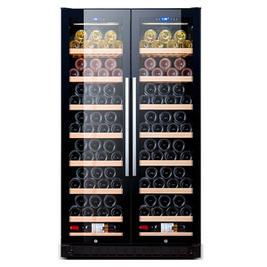 Refrigerador de Vino Odino con Compresor, Enfriador de Bebidas con Estantes de Exhibición Bj-635, Refrigerador de Doble Puerta Bj-635 - Product Image 1