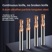 PULSTOOL Fraise CNC allongée spéciale pour rainures, 2 lames, en carbure de tungstène 60HRC, acier rapide, revêtement AlTiN, 60 degrés, ODM