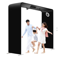 Photomaton instantané 360° suspendu en alliage d'aluminium pour 1 à 15 personnes, compatible avec plusieurs appareils (iPad, smartphones, GoPro), garantie 2 ans