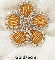 Robe de mariée nuptiale petite fleur perlée diamant strass appliques pour la décoration de ceinture