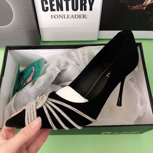 รองเท้าส้นสูง 5 ซม./7 ซม./9 ซม. ดีไซน์ล่าสุด รองเท้าเดรสสีดำ รองเท้าส้นสูงสำหรับผู้หญิง - Product Image 6