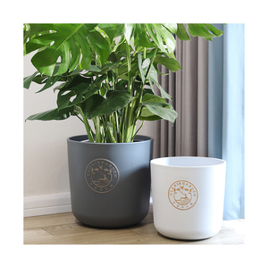 <span class=keywords><strong>Macetas</strong></span> Modernas Redondas, Duraderas y Ecológicas para Interiores y Exteriores, <span class=keywords><strong>Macetas</strong></span> <span class=keywords><strong>de</strong></span> Plástico PP que Imitan <span class=keywords><strong>Piedra</strong></span> para Jardinería en el Hogar - Product Image 4