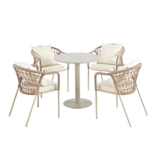 Ensemble <span class=keywords><strong>de</strong></span> table à manger ronde en corde pour restaurant, café, hôtel, cour, <span class=keywords><strong>jardin</strong></span>, style moderne, directement <span class=keywords><strong>de</strong></span> l'usine - Product Image 5