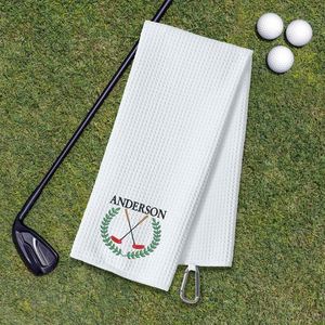 Serviette de sport personnalisée en microfibre à motif gaufré pour golfeur, promotionnelle pour le golf et les activités sportives - Product Image 3