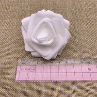 Bunga busa buatan DIY bunga pernikahan aksesoris kerajinan 7CM kepala mawar Mini kualitas tinggi bunga buatan