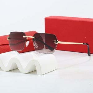 Occhiali da Sole Senza Montatura Quadrati Classici di Alta Qualità per Uomo e Donna, Design Personalizzato con Logo, Moda 2026 - Product Image 1