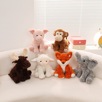 Jouets en peluche doux pour enfants, animaux de la forêt les plus vendus : renard, mouton, singe, renne, cochon, éléphant