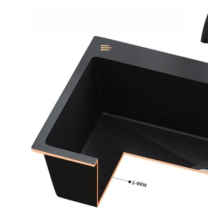 Sink cabinet washbasin kitchen household single-slot sink integrated floor-standing dishwasher double-slot - Product Image 3