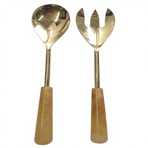 Juego de cucharas de aventurina amarilla natural al por mayor con patrón de cruz, animales y hadas, y varita de cuarzo. - Product Image 1