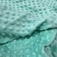 Popular manta de bebé Minky Dot suave tela de terciopelo burbuja felpa polar tela