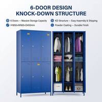 Armoire de chambre moderne en acier durable et écologique, portable, personnalisable, grande capacité, avec serrure à clé, pour appartement et hôpital