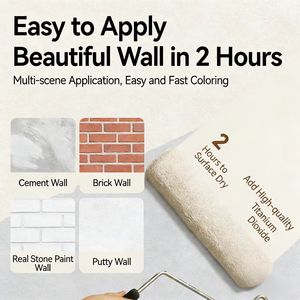 Revêtement liquide <span class=keywords><strong>transparent</strong></span> pour murs extérieurs, résistant aux UV, anti-salissure, imperméable et brillant pour façades de bâtiments, peinture effet pierre. - Product Image 2