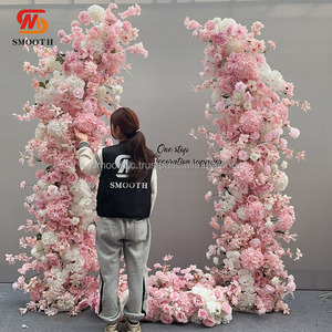 ซุ้มดอกไม้สีชมพู ดีไซน์ใหม่ สวยงาม สำหรับตกแต่งทางเข้างานแต่งงาน - Product Image 2