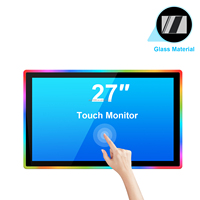 27 pouces lumière LED capacitive cadre acrylique tactile 2k 60hz moniteur de jeu