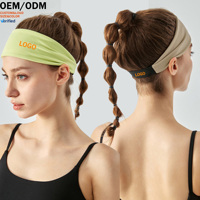 Diadema Deportiva Unisex para Adultos, Ancha y Elástica, Mezcla de Nailon/Spandex (90/10), Secado Rápido, Duradera, Color Sólido, para Correr y Yoga en Verano