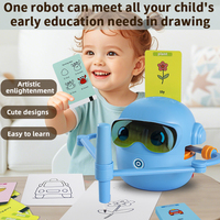 Robot de Peinture Interactif pour Enfants, 100 Cartes de Peinture, Robot de Dessin Intelligent Automatique Musical Interactif pour Enfants