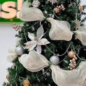 Cinta de árbol de Navidad Arreglo de Navidad PP Malla Guirnalda Arco Accesorios para decoraciones de Navidad - Product Image 3