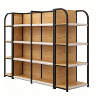 Étagères de présentation de supermarché modulaires double face robustes et réglables, rayonnages de stockage métalliques pour la vente au détail