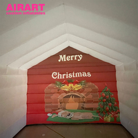 Cube Père Noël Grotte Gonflables Utilisation Extérieure Tente Gonflable Maison Noël Cabine Gonflable Populaire