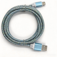 Cable de Datos USB 2.0 Tipo-C de 2 Metros, de Poliuretano (PU) y Cuero, de Alta Calidad, Marca Togudu T-155, para Sincronización de Teléfonos Móviles iOS y Computadoras, Venta al Por Mayor