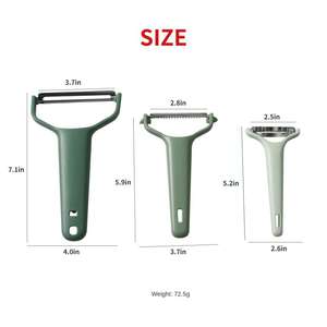 1 Set 3-en-1 Outil de spécialité multifonctionnel éplucheur de fruits et légumes pour la préparation des aliments en cuisine - Product Image 1