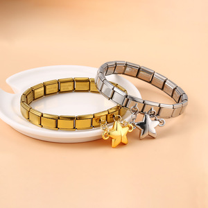 Pulsera Modular Italiana de Acero Inoxidable con Dije Magnético de Estrella, Joyería DIY para Regalo, Accesorio de Moda para Mujer - Product Image 3