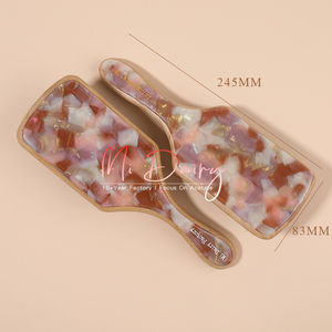 LOGOTIPO PERSONALIZADO 3000 + COLORES Cerdas de acetato Airbag de bambú Peine de masaje Cepillo de pelo suave Cuero cabelludo esponjoso 221515 - Product Image 6