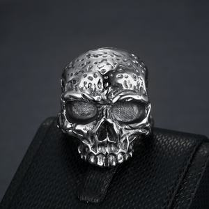 Waterproof Stainless Steel Gothic Skull Vintage Antique Style Cocktail Party Holiday <b>Statement</b> Biker <b>Ring</b> - Product Image 3