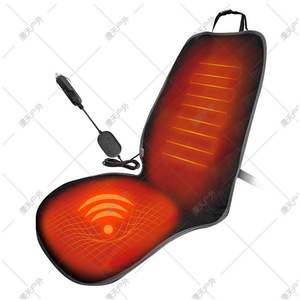 Funda Calefactable para Asiento de Coche 48x103cm, Encendido/Apagado Automático con Sensor de Gravedad, Delantera, Gamuza Negra, 12V, Calor Invernal - Product Image 2