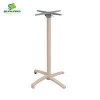 Base de table pliante élégante et légère en aluminium, support de table haute robuste pour café, mobilier contractuel, achat en gros
