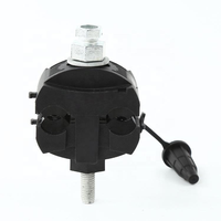 Connecteur de dérivation de câble isolé noir série JJC, sans dénudage de l'isolation du câble, pour connexion en dérivation de fils