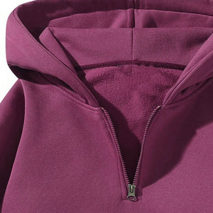 Sweats à capuche personnalisés pour hommes Sweats à capuche d'hiver en polyester/coton à demi fermeture éclair - Product Image 5