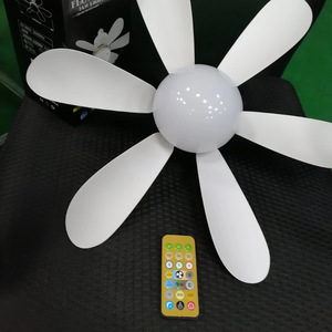 Led <b>Ceiling</b> Fan <b>Light</b> 6 Blade 420mm 520mm Flush Mount <b>Remote</b> <b>Control</b> Ac Motor Plastic Body E27 Led <b>Light</b> Source - Product Image 1